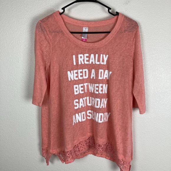 No Boundaries Tops - 3/$20 No Boundaries Graphic Lace Top